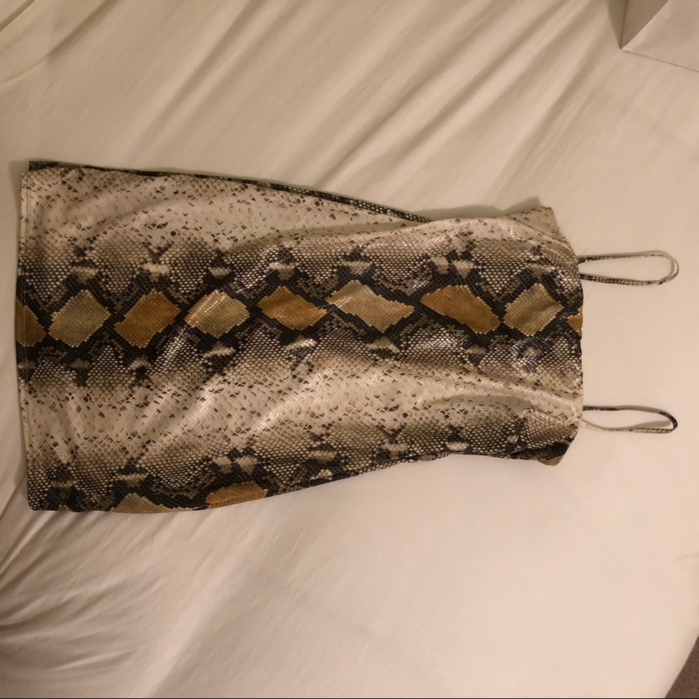 Snakeskin Mini Dress